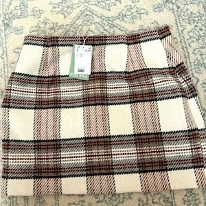 H&M Wool Blend Plaid Skirt size 10